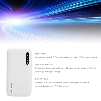 Portable 5G Wi - Fi 6 Hotspot Router, High Speed Mobile